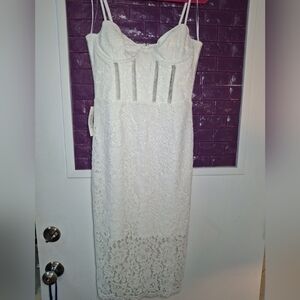 Bardot Brielle Dress Ivory Lace Bralette NWTs Size Med/6